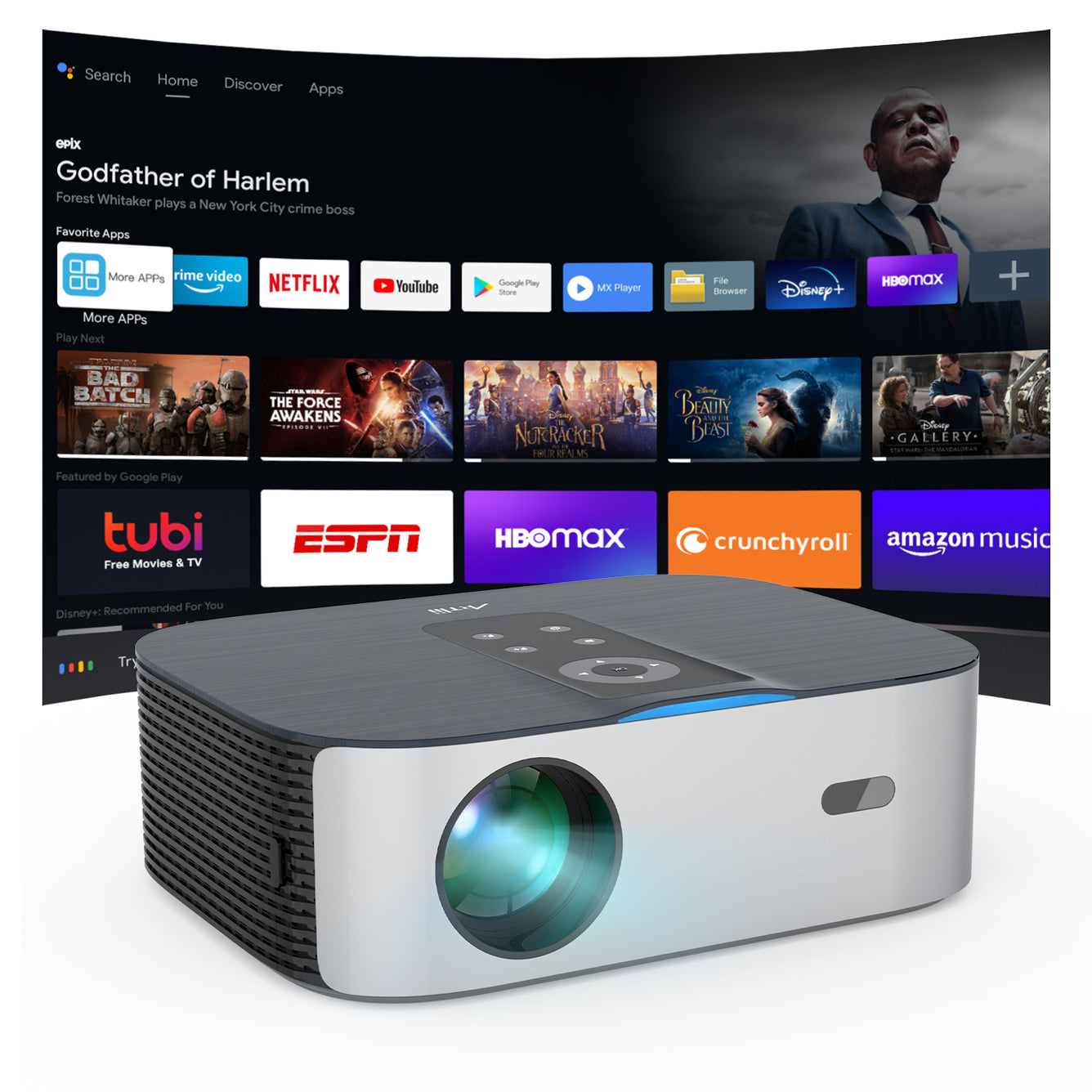 Artlii Play 4 Projector 4k integrates Android TV 10 System